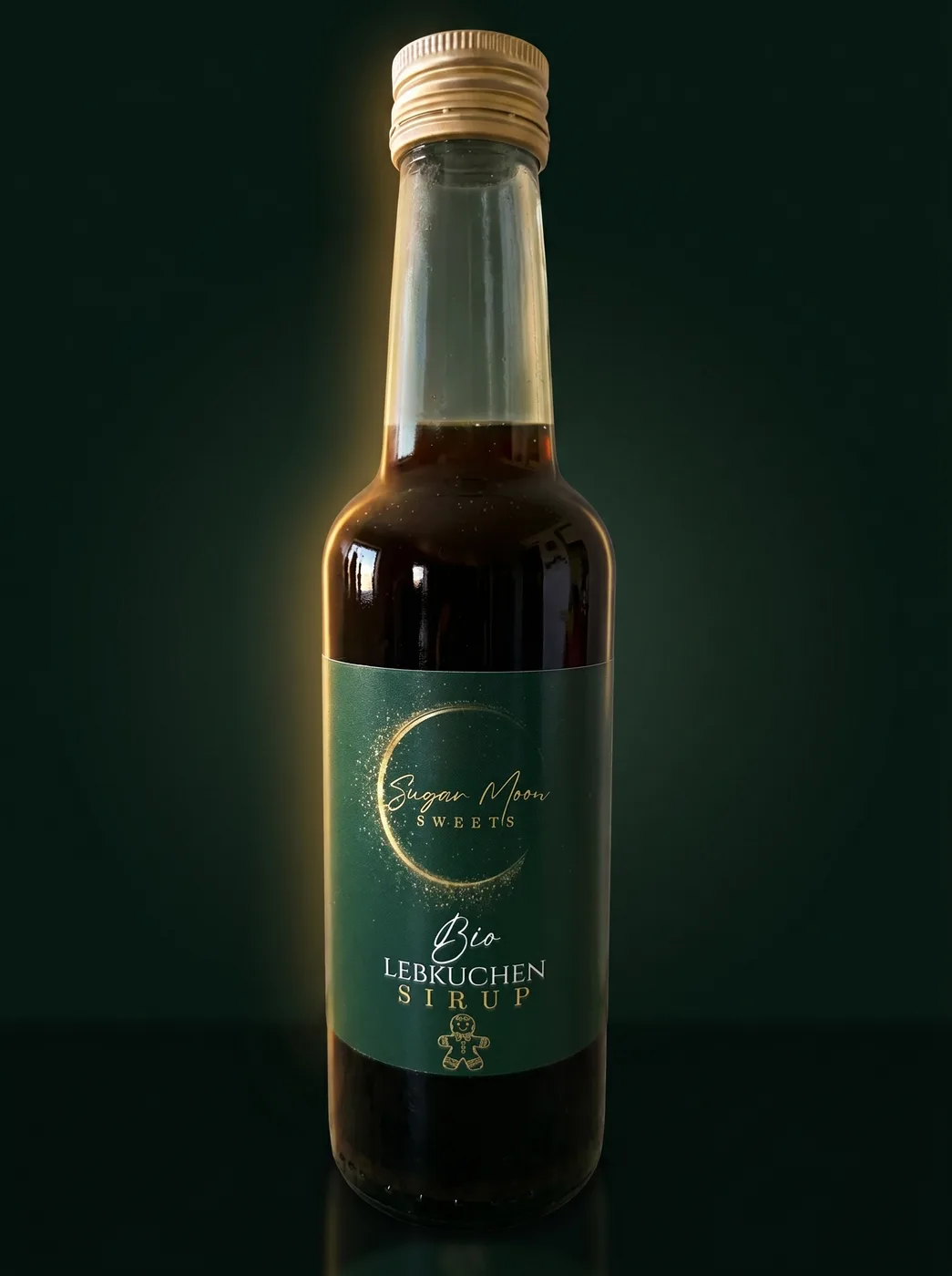 Bio-Lebkuchen — Flasche mit Mond-Etikett