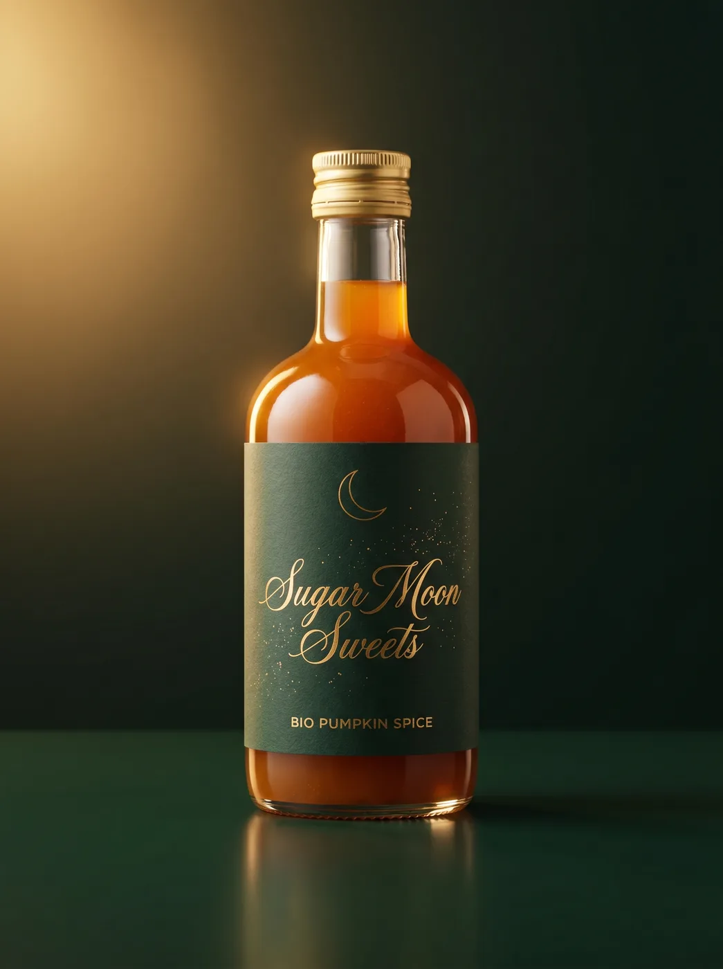 Bio-Pumpkin Spice — Flasche mit Mond-Etikett
