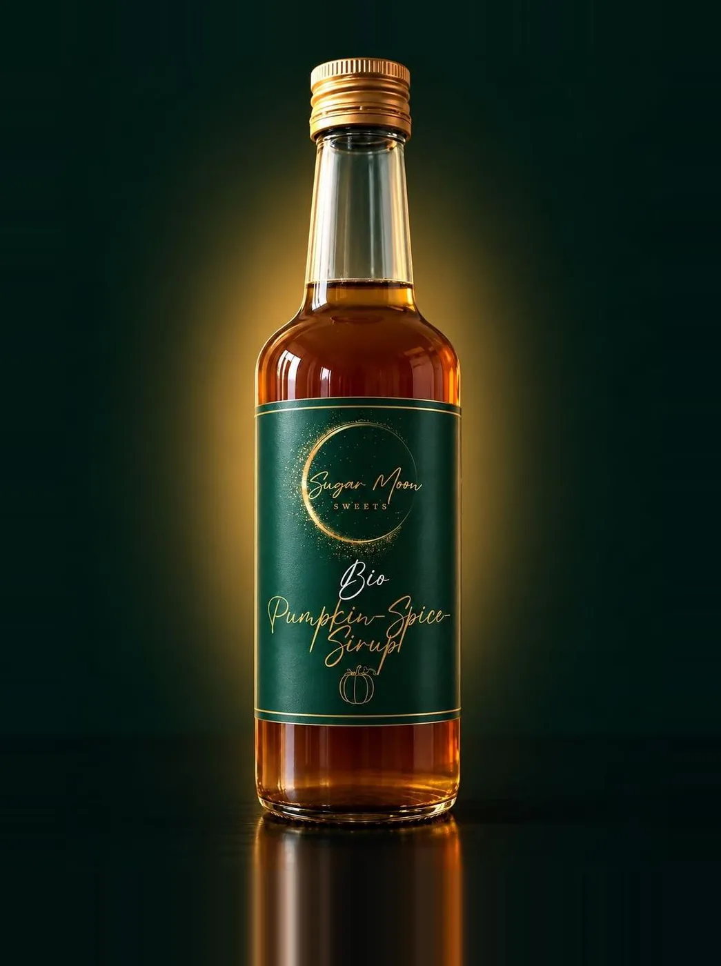 Bio-Pumpkin Spice — Flasche mit Mond-Etikett