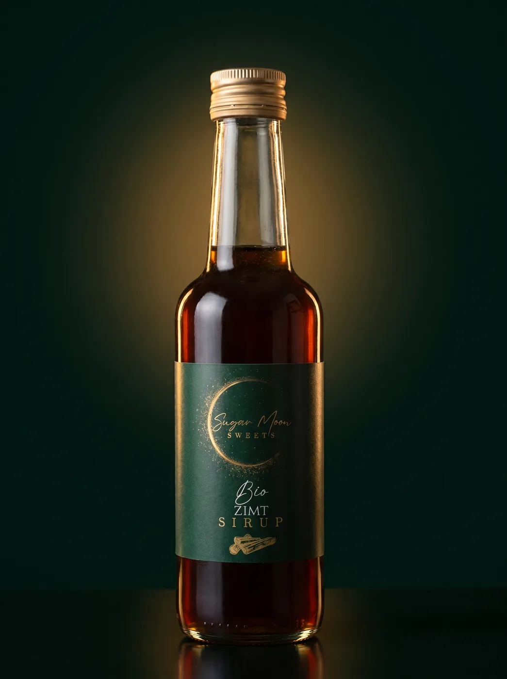 Bio-Zimt — Flasche mit Mond-Etikett